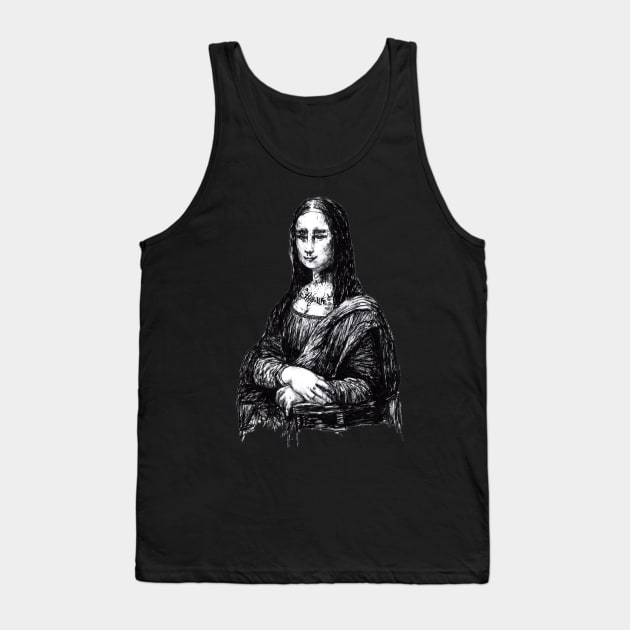 Psychedelic Mona Lisa Tank Top by momaartist